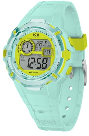 ICE-WATCH - Ice Digit Explorer Dreamy Turquoise - Montre Verte pour garçon (Mixte) avec Bracelet en Silicone - 023267 (Small)