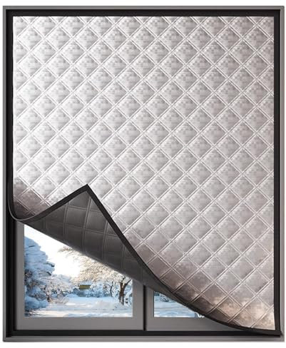 Cortinas para Ventanas Aislante Térmico, Cortina Magnética De Protección Térmica para Ventanas Dormitorio, Película Aislante para Ventanas Adhesivo(120cmx150cm)