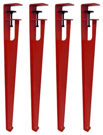 JYVDGGKKW Tischbeine aus Metall (4er-Set), Tischklemmbeine, 4 F-förmige Esstischbeine für DIY-Couchtisch-Möbelkonsole, Design ohne Stanzen zum Schutz der Schreibtischplatte, mit Bodenschoner