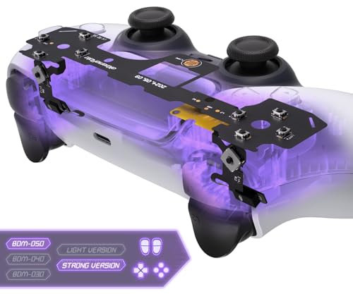 eXtremeRate Intero Clicky Kit V2 per ps5 Controller BDM-040/050,Micro Interruttore L2R2 Clicky Hair Trigger Kit&Tasti Frontali Grilletti L1R1 Tattili Mouse Click per ps5 Joystick,Versione Forte