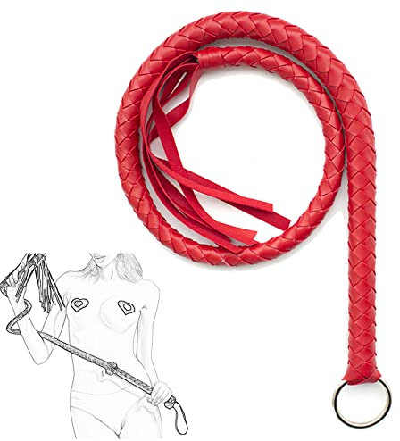 TRQOYTU Fouet Bull Whip Fouets En Cuir Flogger Érotique SM Cravache De Bondage Cravache Jeux De Sexe Pour Adultes Fetish Sex Toys Accessoires Érotiques Pour Femmes Hommes