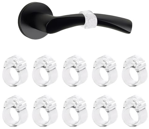 Dörrstopp i silikon för handtag, 10 st transparent dörrstopp, flexibel stötfångare för väggar och möbler, osynlig och återanvändbar, öppningsdiameter 18 mm