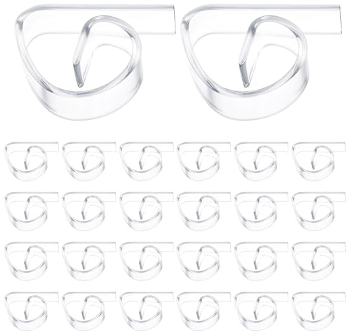 Nogeqi Lot de 24 pinces à nappe transparentes en plastique pour table de jardin, mariage, pique-nique, fête de jardin et restaurant