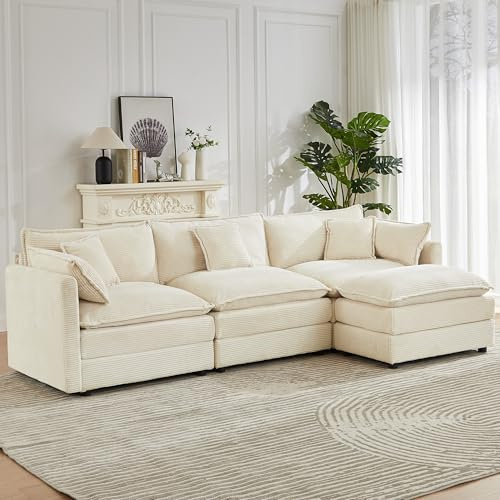 JIEXI Ecksofas Und Couchs, Ecksofa Mit Schlaffunktion, Modulares Ecksofa, Wohnlandschaft U Form, L Form Eckcouch, Für Couch Wohnzimmer Schlafzimmer Büro Wohnung