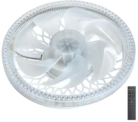Luce Ventilatore A Soffitto - Ventilato A Soffitto Da 45 W Con Luci | Ventola Del Soffitto Con Lampadina Di Base E27 | Ventile A Soffitto A LED Design Moderni | Fan Dimmabili A LED Adatti Per Camere D