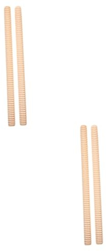 YARNOW 4 Stck Holz Klanghölzer Percussion Sticks für Leichte Orff Instrumente Rot Lackierte Rhythmusstäbe Langlebig für Musikalische Früherziehung und Rhythmuslernen