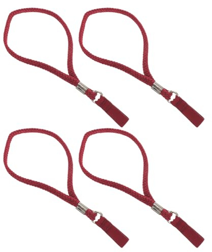 MAGICLULU Lot de 4 Dragonnes pour Canne en Nylon Solide, Bracelet Antidérapant Rouge pour Bâton de Marche et Randonnée, Sangle Porte-bâton Confortable et Sécurisée, Accessoire pour
