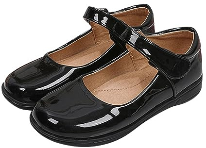 Generisch Zapatos descalzos bebé niña, primavera/, monocolor, plano, caña baja, zapato único, cumpleaños, escuela, apariencia sandalias de cuero hombres, Negro , 38.5 EU Estrecho