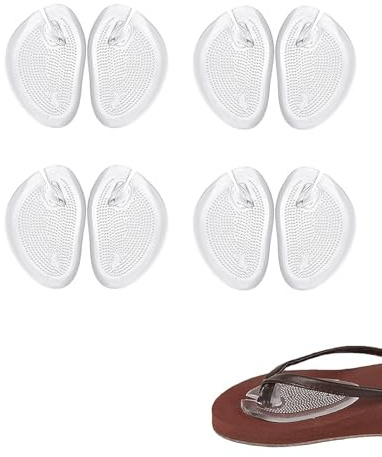 YIPFEN 4 Paia Cuscinetti per Infradito, Silicone Gel Antiscivolo Anti-sfregamento, Protezioni Dita Sandali per Prevenire Vesciche e Dolore