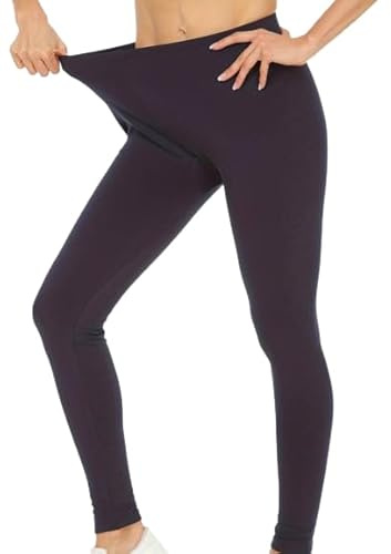 Boolavard Leggings Chaud Hiver Thermique Doublé Legging Legging Tricoté Épais Mince Super Élastique Collants (Taille Unique, Navy Blue)