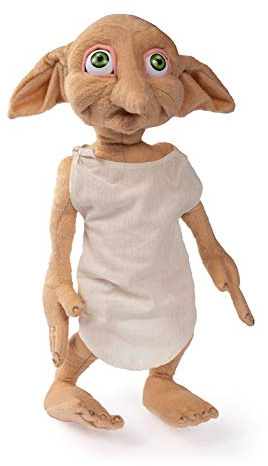 WOW! STUFF House Elf Dobby Feature Plush with Sounds, Harry Potter Soft Toy, Collectible Teddy with 6 Iconic Phrases, Brown