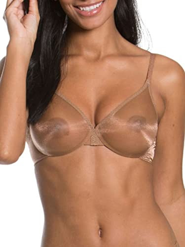 Gossard Womens Glossies Sheer Bra Size 38D in Bronze 80% Polyamide 20% Elastane Non-Padded Underwired