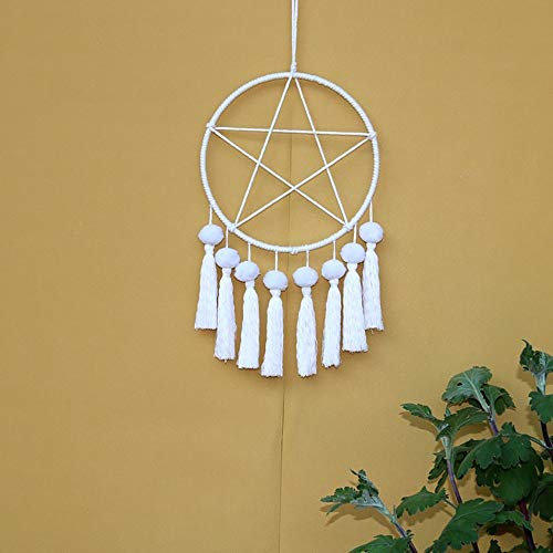 YLXD Tapiz Colgante de Pared de Macramé Tapiz Colgante de Pared Decoracion Mural Tejido a Mano Mano Atrapasueños Boho Decoracion Hogar Salon Dormitorio Boda Pared
