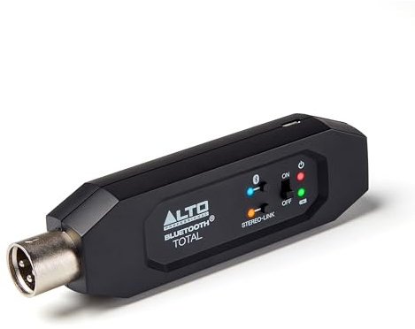 ALTO Bluetooth Total 2 - Ricevitore Stereo Bluetooth Ricaricabile Con Presa XLR per Mixer, Sistemi Audio e PA Attivi