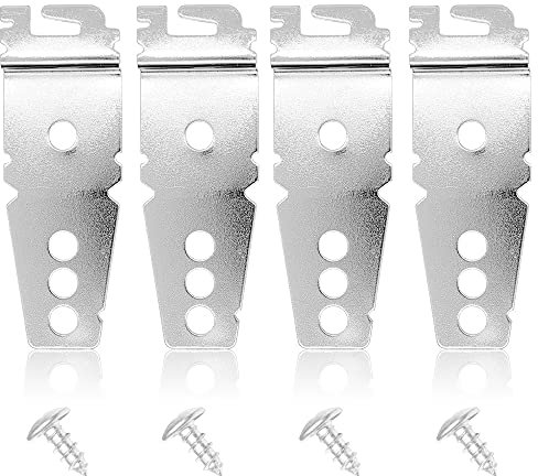 Confezione da 4 pezzi 8269145 - Staffa di montaggio superiore per lavastoviglie con viti compatibili con lavastoviglie Whirlpool e KitchenAid, sostituisce WP8269145 AP3039168 PS393134