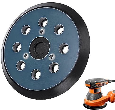 Pilikoll Platorello di 8 Fori, Platorello Duro Levigatrice da 125 mm con gancio e spira Tampone Levigatrice di Ricambio per Makita BO5010, BO5030/K, BO5031K, BO5041K