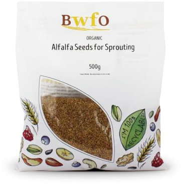 Organic Alfalfa Seeds for Sprouting 500g (BWFO)