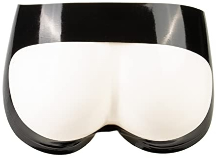 Rubberfashion Slip en Latex Sexy sans Poche - Tuyau en Caoutchouc en Latex avec Trou - Pantalon en Dessous en Latex pour Femmes et Hommes Noir 0.4mm XL