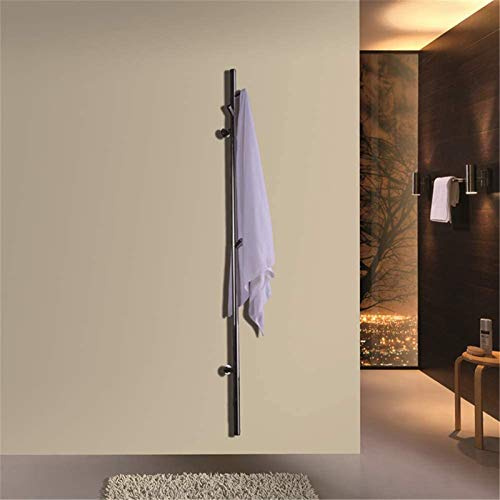 KLZUOPT Heated Towel Rail Bathroom Wall Heater Single Bar Wall Mounted Stainless Steel 304 Towel Rail Electric Heated Towel Dryer Towel Warmer,Noswitch