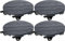 Mediablue Pflanzenroller massives WPC, rund 30 cm Blumen Rollbrett bis 100 Kg (WPS) Nature Rolluntersetzer (4 Planzenroller)