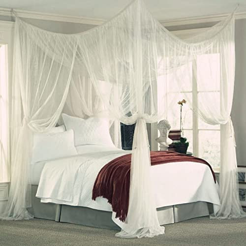 Moskitonetz für Betthimmel 4 Eckpfosten Vorhänge Bett Hängende Baldachin Bildschirm Netting Baldachin Vorhänge Bett Mesh für Erwachsene Schlafzimmer Garten Reisen Camping 190x210x240cm