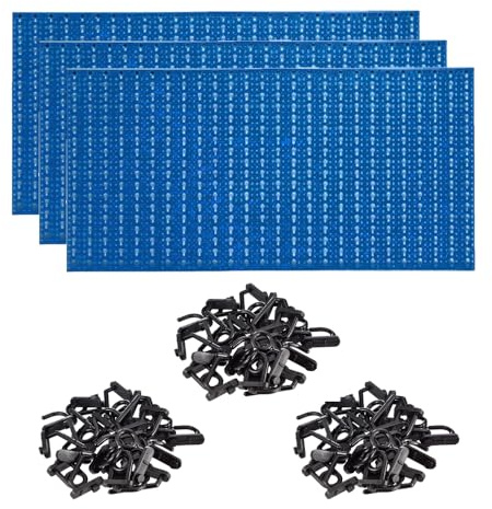 FERROELETTRA Pannello Portautensili 980x460mm in Lamiera Verniciata - Kit Ganci Incluso - Pannello Porta Attrezzi da Parete per Organizzazione Utensili - Parete Attrezzata Officina (3, Blu)