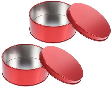FUNOMOCYA 2piezas Latas De Hojalata Decorativas Para Galletas Navidad Tapa Regalos Unidades