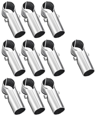 Colcolo 10 pièces Connecteur de Tube en acier inoxydable, raccords droits en acier inoxydable, raccord de tuyau Joint de Serrage, Tube 25mm de diamètre, robuste conteneurs de serre, Deux connecteurs