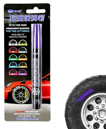 Pennarelli a gesso - Pennarello per pennarelli pneumatici | Penna a impermeabile per pneumatici auto da 3 mm, penna a colorata per pneumatici, pennarello permanente