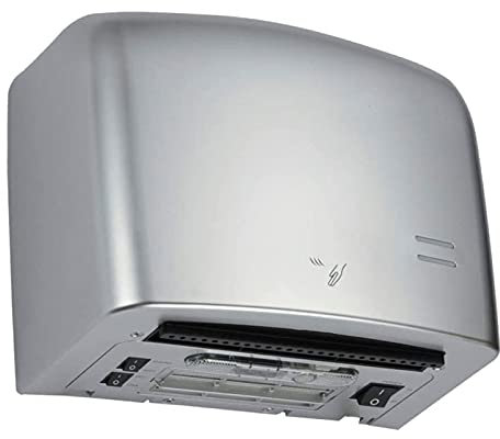 ERSINIAN Asciugamani Automatici Commerciali per bagni Asciugamani Elettrico Compatto ad Aria Calda ad Alta Resistenza da 1250 W, Asciugatura Rapida in 10 Secondi Corpo Compatto (Colore: Argento)