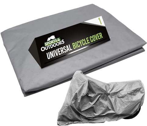 SOL 1pk Universal Bicycle Cover with Elastic Band, Waterproof Outdoor Bike Cover for All-Weather Rain Protection, UV and Dust Resistant, Secure Fit for Bicycles and Mopeds, Ideal for Outside Storage