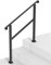 VEVOR Barandilla de Escalera para 2-3 Escalones Pasamanos de Escalera Exterior con Kit de Instalación 1 Barra Transversal Barandilla Interior para Personas Mayores, Porche, Patio, Hogar, Negro