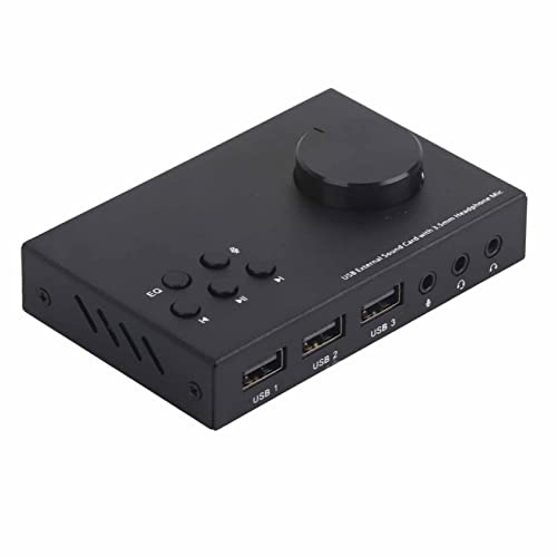 Carte Son Externe USB, Carte Son Audio, Interface Stéréo 3,5 Mm, Conception Multimode, Adaptateur Audio de Conversion de Son EQ Multiple, Plug and Play pour pour OS X, pour