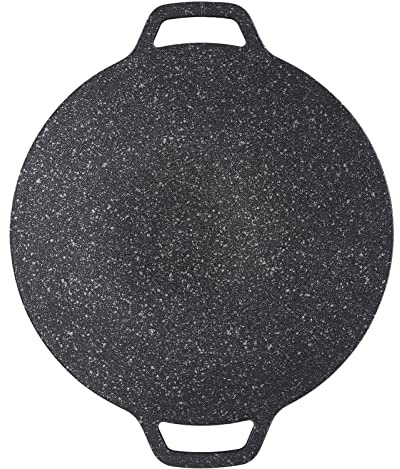 Sartén Antiadherente de Piedra de Estilo Coreano, Plancha de Barbacoa de Gas de Aluminio Espesado para Cocinar Al Aire Libre, Perfecta para Carne y Verduras (38cm)