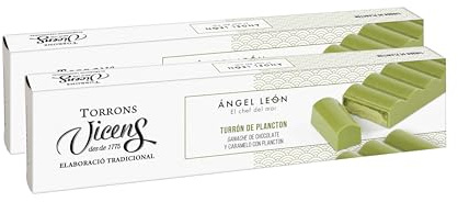 Turrón de Plancton by Ángel León 300g en Estuche línea Sinergia Torrons Vicens - Dulces de Navidad Calidad Suprema - Turrón con trufa, caramelo y chocolate (Lote 2 Turrones, 2, unidad)