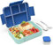 PDBEST Bento Lunch Box,1330ml Bento Box Lunch Box for Adults with 6 Compartments, Cutlery Set, Leak Proof Lunch Box Snack Box for Boys Girls School Kindergarten Office,Blue