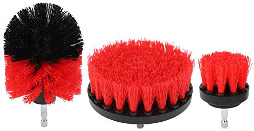 Mavaol Drill Brush Cleaning Kit, 3 Nylon Bristle Brushes, Heavy Duty Scrubber, Grout Remover, for Homeowners and Professional Cleaners