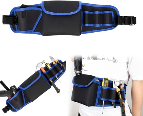 GGUFAY Ceinture Travail Porte Outils Ceinture Bricoleur Ceinture Charpentier Ceinture Porte Outillage Professionnelle en Toile Imperméable pour Bricolage Jardinage Électricien