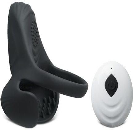 BeHorny Vibrating Cock Ring with Balls Vibrator, Rechargeable Male Adult Sex Toys 9 Vibration Modes Longer Harder Stronger Erection