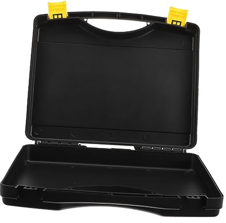 NUOBESTY Dustproof Shockproof Portable Tool Box Handle Plastic Mechanics Tool Storage Case Organizer for Power and Drill Bits Multipurpose Handheld Chest for Car and Workshop Use