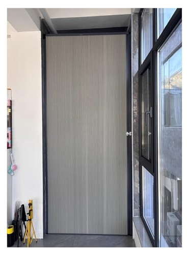 Concertina Doors Internal Grey 220 230 240cm Tall, Waterproof No Drill Honeycomb Folding Door for Bathroom/closet/ Balcony, Space Saving Room Divider, Double Single Sliding Door(230cm high,110cm)