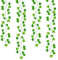 Guirlande de lierre artificiel vert artificiel avec longueur totale décorative de 6 m - Rideau suspendu universel et décoratif - Avec serre-câbles en nylon - Pour mariage, fête, jardin