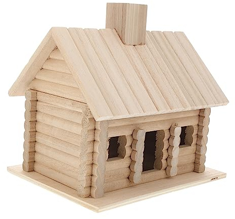 BESPORTBLE Cottage Style Wooden Bird Nest Box Decorative Hut for Garden Compact House Rustic Outdoor Decor Sturdy Design for All Weather