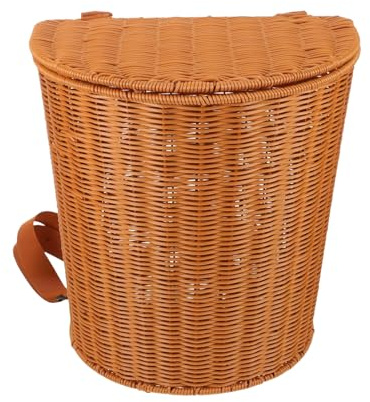 Zaino Cesto – Intreccio Manuale Con Coperchio | Con Spallacci Regolabili E Ampio Spazio | Ideale Per Weekend, Raccolta, Fattoria, Shopping, Picnic E Attività All’Aperto