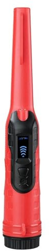 LCD-skärm Pinpoint Metalldetektor Pinpointer IP68 Vattentät Med 360° Sökning Pinpointing Finder Precis Detektering(Red with blzk)