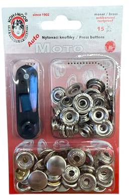 Druckknöpfe Nähfrei Druckknopf Anorak, Sport, Camping Knöpfe 15mm (Silber, dicke Stoffe (Sport, Camping))