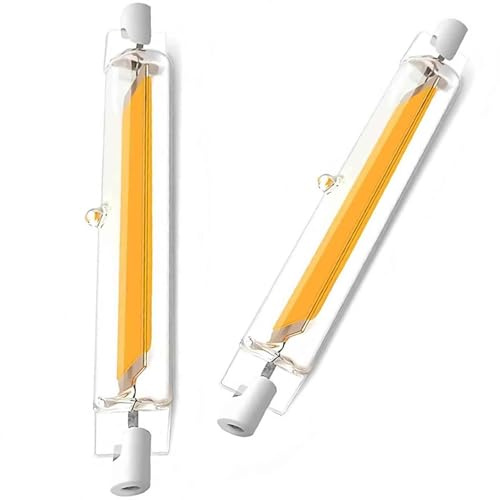 ACAATVE Lampadine R7S LED 118mm Dimmerabile 20W, 118mm R7S LED Bulb Equivalente J118mm 200W Lampada Alogena, Bianco Caldo 3000K 2000LM, Illuminazione Fascio 360°, Nessun Sfarfallio, 2 Pezzi