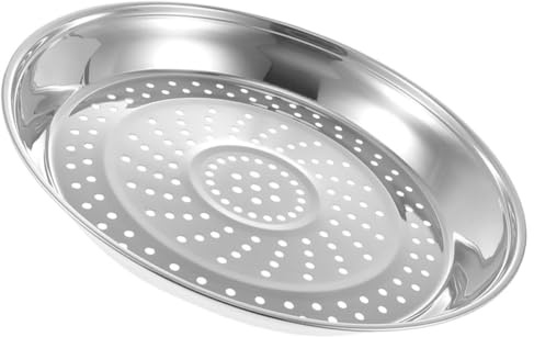 POPETPOP Rejilla de Vapor de Acero Inoxidable 31 Cm Bandeja para Cocinar al Vapor Verduras y Dumplings Inserto para Vaporera Metálica Resistente Apta para Ollas en Hogar
