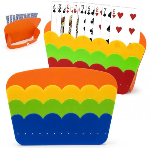 pangdapengpeng 2 Stück Spielkartenhalter, Kartenhalter Spielkarten | Kunststoff Wiederverwendbar Tischständer für Poker, Spielabende, Reise, Camping