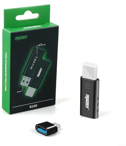 ZiStarlilife Wireless BT 53 USB Adapter, Bluetooth-compatible Transmitter Receiver For Nintendo Switch, for PS4, for PS5, PC, for ANDROID TV, Plug-and-Play With Vibration Support For